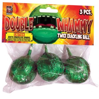 Double Whammy Jumbo Crackling Balls (3 pieces)